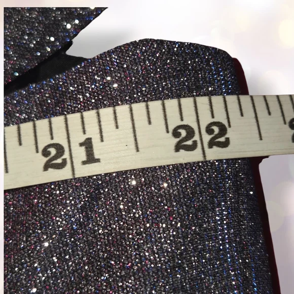 Xscape Metallic Slit Evening Dress - Picture 6 of 8